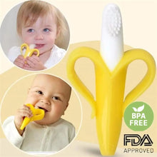 Load image into Gallery viewer, Baby Teether Toys Toddle Safe Banana Teething Ring Silicone Chew Dental Care Toothbrush Nursing Beads Gift For Infant
