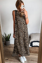Load image into Gallery viewer, Luxury Leopard Print Sleeveless Maxi Dress Modern &amp; Trendy Statement Piece Charming Dress
