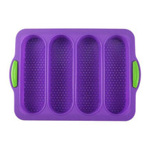 Load image into Gallery viewer, Baking Mold Food Grade 4 Grids Baguettes Silicone Mould Tray Anti-scalding Non-stick Bread Cake Molds Kitchen Tool Accessories Mold For Bread Baking  Loaves Bake Mold Loaf Muffin Pan Kitchen Baking Tools
