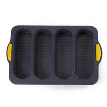 Load image into Gallery viewer, Baking Mold Food Grade 4 Grids Baguettes Silicone Mould Tray Anti-scalding Non-stick Bread Cake Molds Kitchen Tool Accessories Mold For Bread Baking  Loaves Bake Mold Loaf Muffin Pan Kitchen Baking Tools
