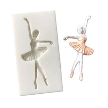 Load image into Gallery viewer, Ballet Girl Dancer Silicone Mold Fondant Chocolate Cake Stencil Decorating Tool Ballet Girl Silicone Mold For Ballerina Dance Lovers Fondant Candy Making Chocolate Molds Lollipop Desserts Ice Cube Gum Clay Soap Biscuit Cupcake Topper Cake
