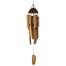 Load image into Gallery viewer, Bamboo Wind Chimes Handmade Hanging Big Bell Soothing Melodic Tones Indoor Outdoor Wall Hanging Wind Chimes Great As A Gift For Balcony Home Yard Garden Decorations For Mom
