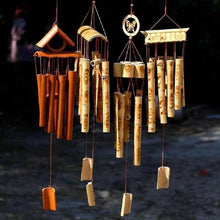 Load image into Gallery viewer, Bamboo Wind Chimes Pendant Balcony Outdoor Yard Garden Home Handmade Craft Wind Chimes With Rotating Hook Outdoor Decor Wind Chimes for Garden Patio Yard Home Antique Tubes Bell Handmade Wind Chime Wall Hanging Crafts Gift
