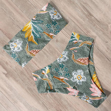 Load image into Gallery viewer, Bandage Bikini Swimwear Women Swimsuit High Waist Bikini Set Bathing Suit Push Up Women's Spaghetti Strap Bandeau Lace Up High Waist 2PCS Bikini Set
