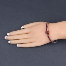 Load image into Gallery viewer, 9.10 Carat Glass Filled Ruby .925 Sterling Silver Bangle
