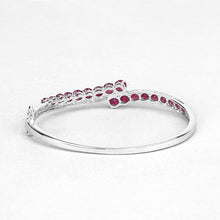 Load image into Gallery viewer, 9.10 Carat Glass Filled Ruby .925 Sterling Silver Bangle
