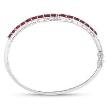 Load image into Gallery viewer, 9.10 Carat Glass Filled Ruby .925 Sterling Silver Bangle
