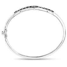 Load image into Gallery viewer, 2.28 Carat Genuine Black Diamond .925 Sterling Silver Bangle
