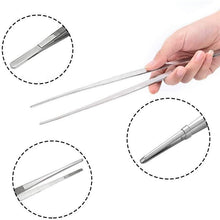 Load image into Gallery viewer, Barbecue Food Tongs Non-Slip Cooking Clip Stainless Steel Tweezers Clip Buffet Restaurant Tools Kitchen Accessories Long Stainless Steel Kitchen Tongs And BBQ Accessories Grill Tweezers for Cooking Grilling
