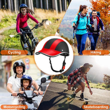 Load image into Gallery viewer, Baseball Cap Anti-UV Cycling Motorcycle Hat Leather Helmet
