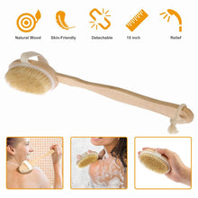 Load image into Gallery viewer, Bath Brush 15" Shower Body Back Scrubber
