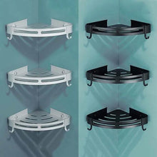 Load image into Gallery viewer, Bathroom Shelf Space Aluminum Wall Mount Triangle Shower Corner Storage Rack
