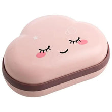 Load image into Gallery viewer, Bathroom Soap Dish Box Cute Cartoon Clouds Soap Holder Home Shower Travel Container Soap Tray Drainer Box Bathroom Accessories Soap Dish with Drain Soap Holder Soap Saver Easy Cleaning Dry Stop  Soap
