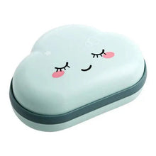 Load image into Gallery viewer, Bathroom Soap Dish Box Cute Cartoon Clouds Soap Holder Home Shower Travel Container Soap Tray Drainer Box Bathroom Accessories Soap Dish with Drain Soap Holder Soap Saver Easy Cleaning Dry Stop  Soap
