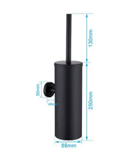 Load image into Gallery viewer, Bathroom Toilet Brush Holder Matt Black  Stainless Steel Toilet Brush Wall Mounted For Bathroom Storage And Organization Toilet Bowl Brush with Stainless Steel Handle Durable Bristles Deep Cleaning Compact Bathroom Brush Save Space Good Grip
