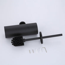 Load image into Gallery viewer, Bathroom Toilet Brush Holder Matt Black  Stainless Steel Toilet Brush Wall Mounted For Bathroom Storage And Organization Toilet Bowl Brush with Stainless Steel Handle Durable Bristles Deep Cleaning Compact Bathroom Brush Save Space Good Grip
