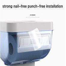 Load image into Gallery viewer, Bathroom Toilet Paper Holder Punch-free Waterproof Storage Box Toilet Paper Storage Rack Paper Towel Kitchen Storage Accessories Waterproof Toilet Paper Holder Wall Mounted Punch Free Paper Dispenser Transparent Storage Box Bathroom Kitchen Supply
