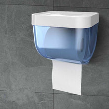 Load image into Gallery viewer, Bathroom Toilet Paper Holder Punch-free Waterproof Storage Box Toilet Paper Storage Rack Paper Towel Kitchen Storage Accessories Waterproof Toilet Paper Holder Wall Mounted Punch Free Paper Dispenser Transparent Storage Box Bathroom Kitchen Supply
