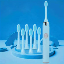Load image into Gallery viewer, Battery Operated Toothbrush Kit with 6 Soft Bristles
