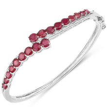 Load image into Gallery viewer, 9.10 Carat Glass Filled Ruby .925 Sterling Silver Bangle
