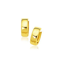Load image into Gallery viewer, 10k Yellow Gold Snuggable Hoop Earrings
