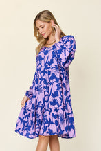Load image into Gallery viewer, Double Take Full Size Printed Ruffle Hem Dress with Pocket Stylish &amp; Functional Women Dress
