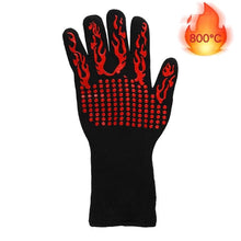Load image into Gallery viewer, BBQ Gloves Silicone Heat-Resistant Glove Kitchen Microwave Oven Mitts 500 800 Degree Fireproof And Non-Slip Barbecue Gloves  Kitchen Gloves Long Wrist Protect Non-Slip Silicone for Barbecue Cooking
