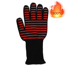 Load image into Gallery viewer, BBQ Gloves Silicone Heat-Resistant Glove Kitchen Microwave Oven Mitts 500 800 Degree Fireproof And Non-Slip Barbecue Gloves  Kitchen Gloves Long Wrist Protect Non-Slip Silicone for Barbecue Cooking
