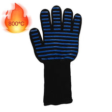 Load image into Gallery viewer, BBQ Gloves Silicone Heat-Resistant Glove Kitchen Microwave Oven Mitts 500 800 Degree Fireproof And Non-Slip Barbecue Gloves  Kitchen Gloves Long Wrist Protect Non-Slip Silicone for Barbecue Cooking
