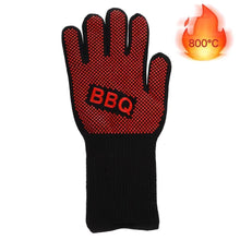 Load image into Gallery viewer, BBQ Gloves Silicone Heat-Resistant Glove Kitchen Microwave Oven Mitts 500 800 Degree Fireproof And Non-Slip Barbecue Gloves  Kitchen Gloves Long Wrist Protect Non-Slip Silicone for Barbecue Cooking
