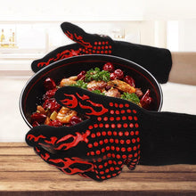 Load image into Gallery viewer, BBQ Gloves Silicone Heat-Resistant Glove Kitchen Microwave Oven Mitts 500 800 Degree Fireproof And Non-Slip Barbecue Gloves  Kitchen Gloves Long Wrist Protect Non-Slip Silicone for Barbecue Cooking
