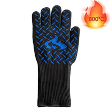 Load image into Gallery viewer, BBQ Gloves Silicone Heat-Resistant Glove Kitchen Microwave Oven Mitts 500 800 Degree Fireproof And Non-Slip Barbecue Gloves  Kitchen Gloves Long Wrist Protect Non-Slip Silicone for Barbecue Cooking
