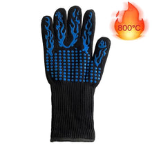 Load image into Gallery viewer, BBQ Gloves Silicone Heat-Resistant Glove Kitchen Microwave Oven Mitts 500 800 Degree Fireproof And Non-Slip Barbecue Gloves  Kitchen Gloves Long Wrist Protect Non-Slip Silicone for Barbecue Cooking
