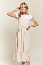 Load image into Gallery viewer, New Summer Smocked Floral Ruffled Hem Cami Dress – Feminine, Charming, Playful, Perfect for Warm Weather and Casual Outings
