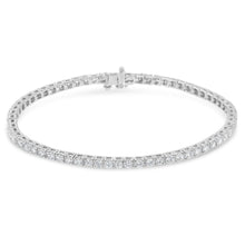Load image into Gallery viewer, IGI Certified 5.0 Cttw Cut Diamond 14K White Gold Classic 7â€ Tennis Bracelet (H-I Color, I1-I2 Clarity)
