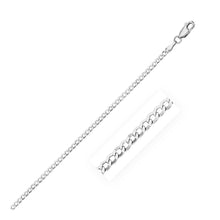 Load image into Gallery viewer, 2.6mm 14k White Gold Solid Curb Chain
