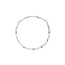 Load image into Gallery viewer, 14K White Gold 1-1/2 Cttw Round Brilliant-Cut &amp; Baguette Cut Diamond Bezel and Tapered Link 7" Tennis Bracelet (H-I Color, I1-I2 Clarity)
