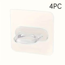 Load image into Gallery viewer, 4-Pack Clear Adhesive Utility Hooks
