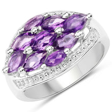 Load image into Gallery viewer, 1.91 Carat Genuine  Amethyst .925 Sterling Silver Ring
