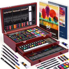 Load image into Gallery viewer, 175-Piece Deluxe Art Set – Crayons, Colored Pencils &amp; Acrylic Paints in Wooden Case
