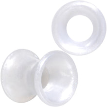 Load image into Gallery viewer, Thin Flexible White Silicone Tunnel Plug Set 6mm to 25mm
