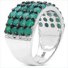 Load image into Gallery viewer, 2.99 Carat Genuine Emerald .925 Sterling Silver Ring
