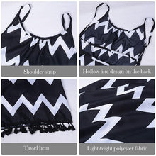 Load image into Gallery viewer, Beach Cover Ups Stripe Bikini Cover Up For Women With Tassel Summer Beach Dress  Women Summer Casual Swing T Shirt Dresses Beach Cover Up Loose Dress  Ladies Swimsuit Plus Size Beachwear
