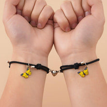 Load image into Gallery viewer, Beautiful Bracelets Set For Couple Mutual Attraction Braided Rope Couple Bracelets Blue Butterfly Relationship Matching Bracelet Set Heart Magnet Mutual Attraction Rope Bracelets Lover Gifts For Best Friend Women Men
