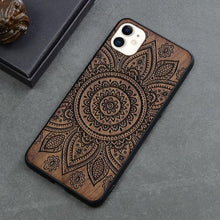 Load image into Gallery viewer, Beautiful Brown Mobile Phone Case Wooden Cover For iPhone 12 11 Pro 12 Pro Max Case Luxury Simple Wood Hard Case Cover For iPhone XS Max XR X Case
