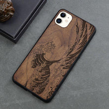 Load image into Gallery viewer, Beautiful Brown Mobile Phone Case Wooden Cover For iPhone 12 11 Pro 12 Pro Max Case Luxury Simple Wood Hard Case Cover For iPhone XS Max XR X Case
