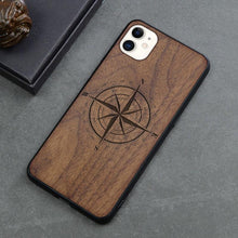 Load image into Gallery viewer, Beautiful Brown Mobile Phone Case Wooden Cover For iPhone 12 11 Pro 12 Pro Max Case Luxury Simple Wood Hard Case Cover For iPhone XS Max XR X Case
