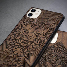 Load image into Gallery viewer, Beautiful Brown Mobile Phone Case Wooden Cover For iPhone 12 11 Pro 12 Pro Max Case Luxury Simple Wood Hard Case Cover For iPhone XS Max XR X Case
