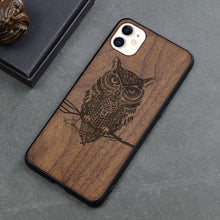 Load image into Gallery viewer, Beautiful Brown Mobile Phone Case Wooden Cover For iPhone 12 11 Pro 12 Pro Max Case Luxury Simple Wood Hard Case Cover For iPhone XS Max XR X Case
