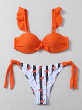 Load image into Gallery viewer, Beautiful Floral Push Up Women Bikini Push Up Bathing Suits Tie Knot Cute Ruffle Two Piece Swimsuits Swimsuit Female Swimwear Bra Cup Bikini Set High Cut Bathing Suit For Summer
